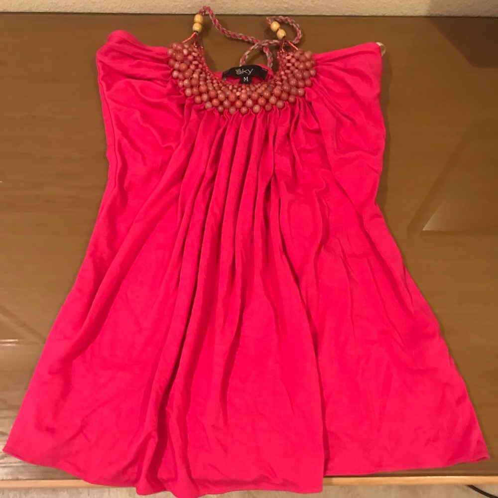 Sky brand women’s hot pink medium halter top